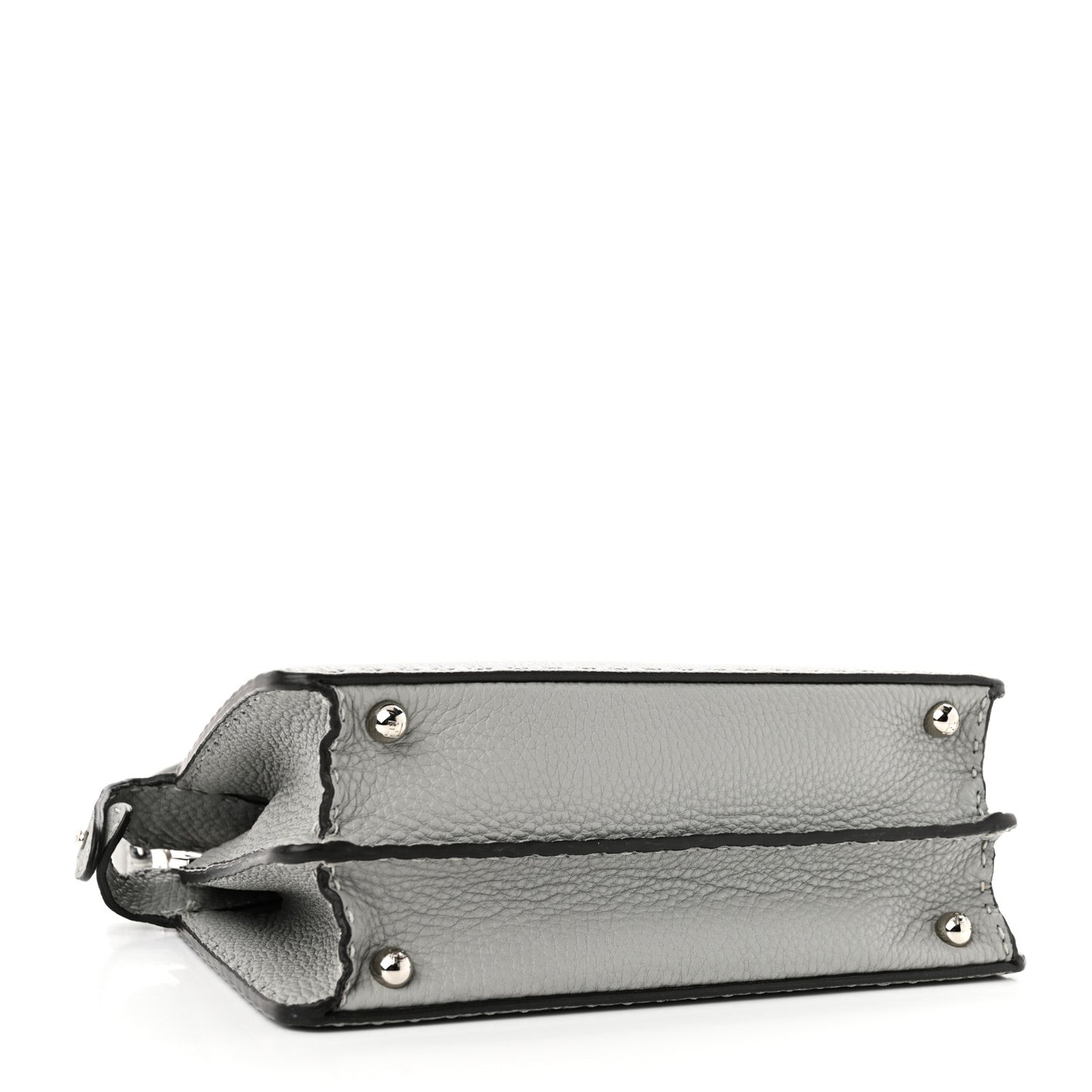 Cuoio Romano Selleria Bi-Color Small Peekaboo I SEE U Satchel Ghiaccio Asfalto
