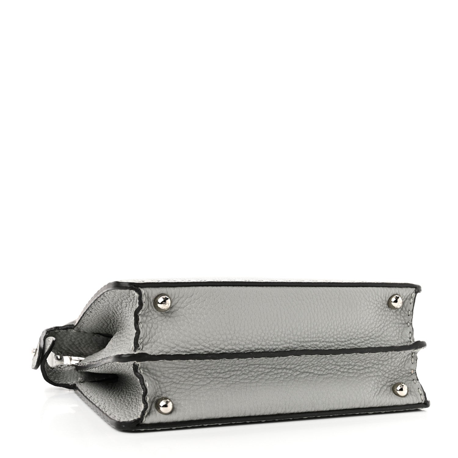 Fendi Cuoio Romano Selleria Bi-Color Small Peekaboo I SEE U Satchel Ghiaccio Asfalto 4 of 9