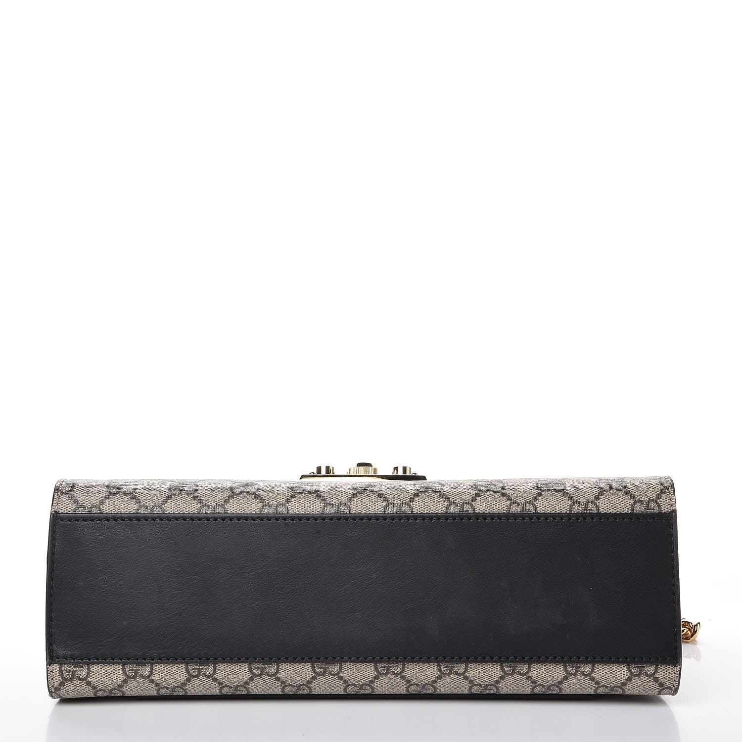 Gucci GG Supreme Monogram Calfskin Medium Padlock Shoulder Bag Beige Black Cuir 9 of 9