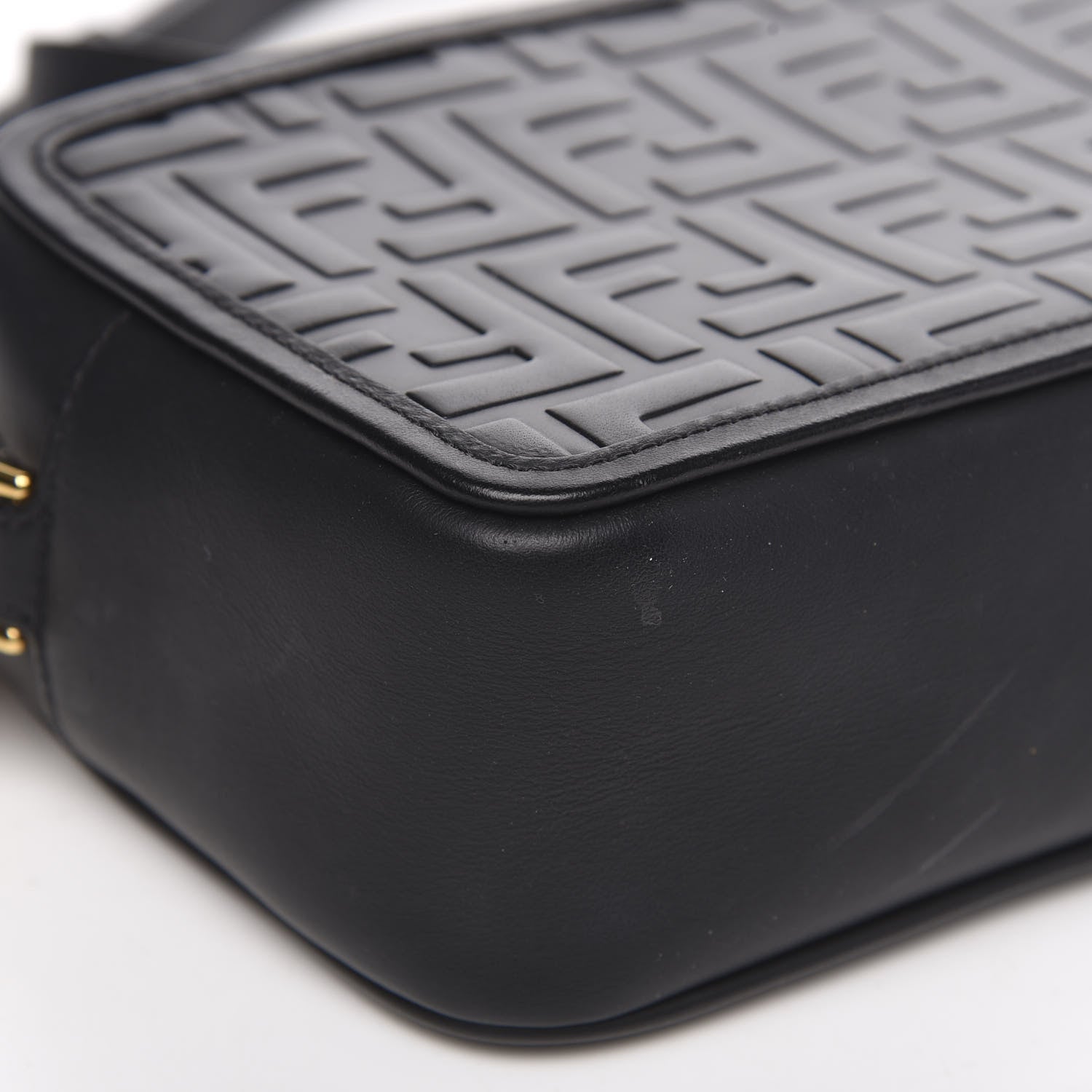 Fendi Vitello Century FF 1974 Embossed Mini Camera Case Black 11 of 11