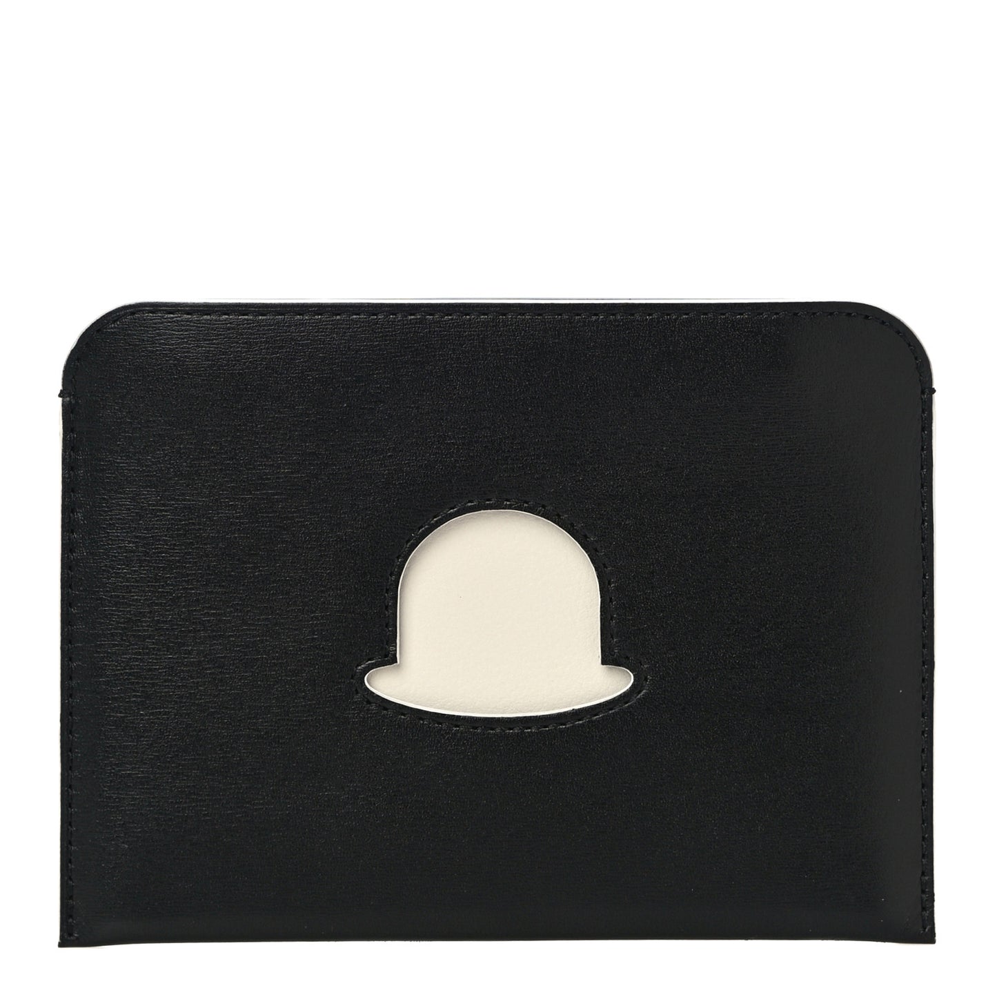 Box Calf Bowler Hat Trompe L'œil Multi Wallet Black