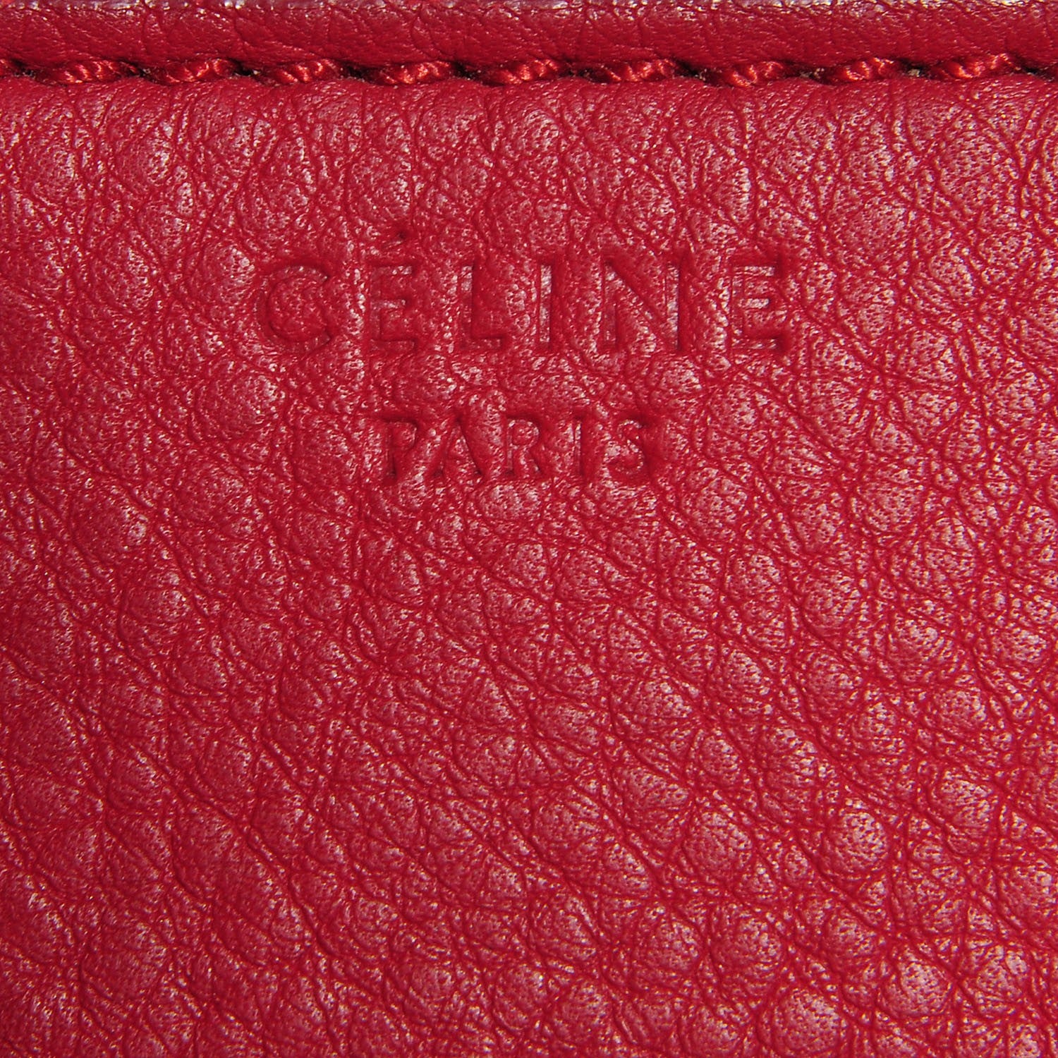 Celine Supple Calfskin Medium Phantom Luggage Red 6 of 8