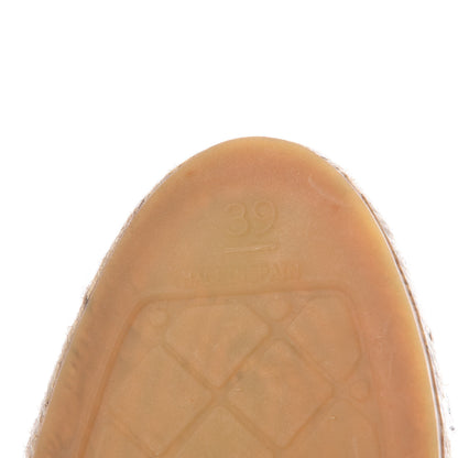 Chanel Lambskin CC Espadrilles 39 Beige Black 7 of 10