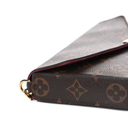 Louis Vuitton Monogram Pochette Felicie Chain Wallet Fuchsia 10 of 11