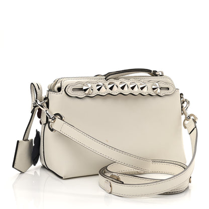 Fendi Vitello Century Nappa Flowerland Studded Mini By The Way Boston Bag White Ice Multicolor 3 of 16