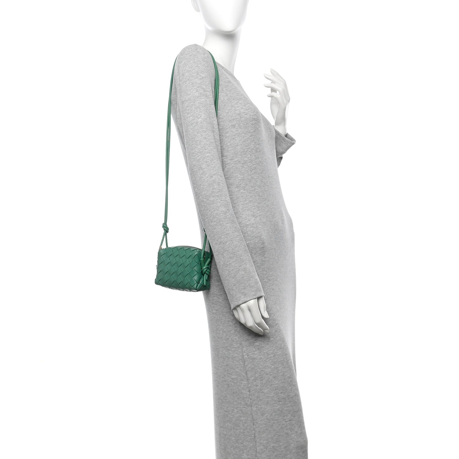 Bottega Veneta Nappa Intrecciato Candy Loop Camera Bag Mermaid 2 of 11