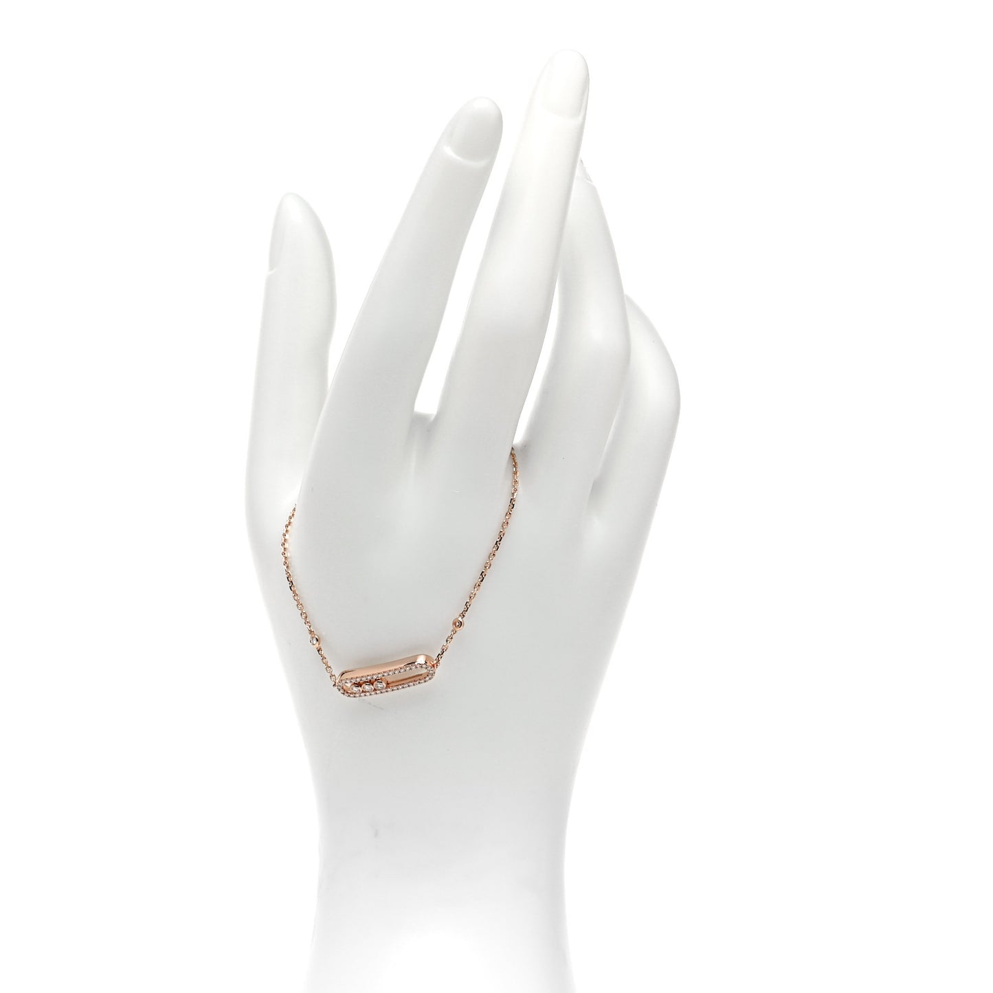 18K Rose Gold Diamond Pave Baby Move Classic Bracelet