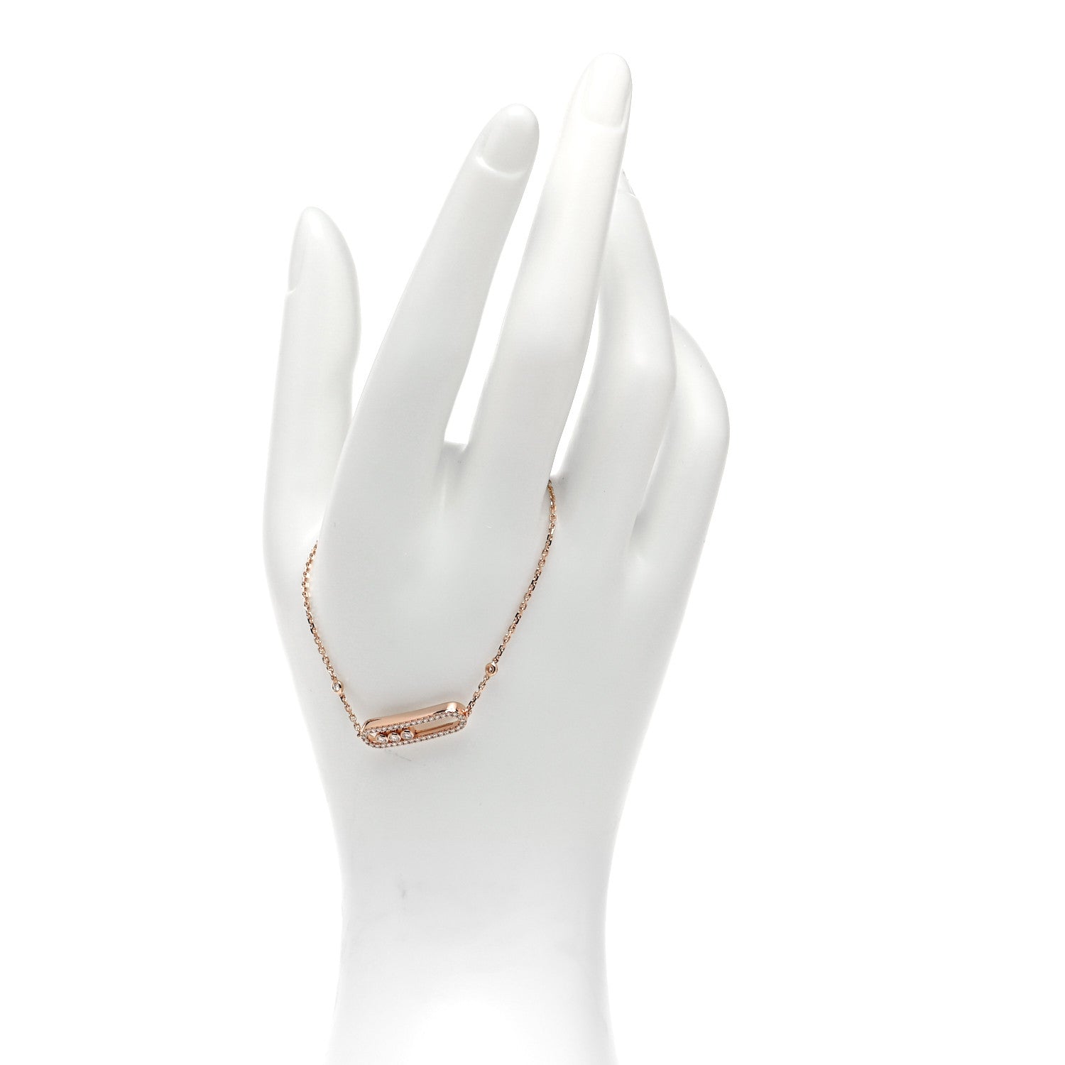Messika 18K Rose Gold Diamond Pave Baby Move Classic Bracelet 2 of 8