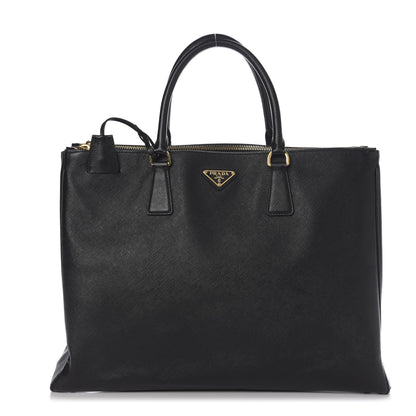 Prada Saffiano Lux Extra Large Galleria Double Zip Tote Black 1 of 10
