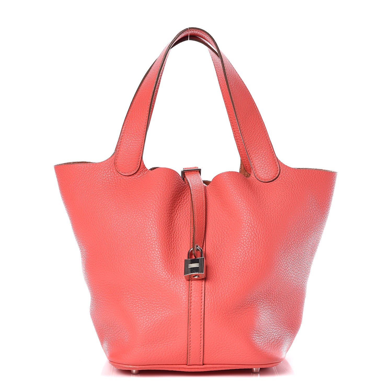 Hermes Taurillon Clemence Picotin Lock 22 MM Rose Jaipur 1 of 12
