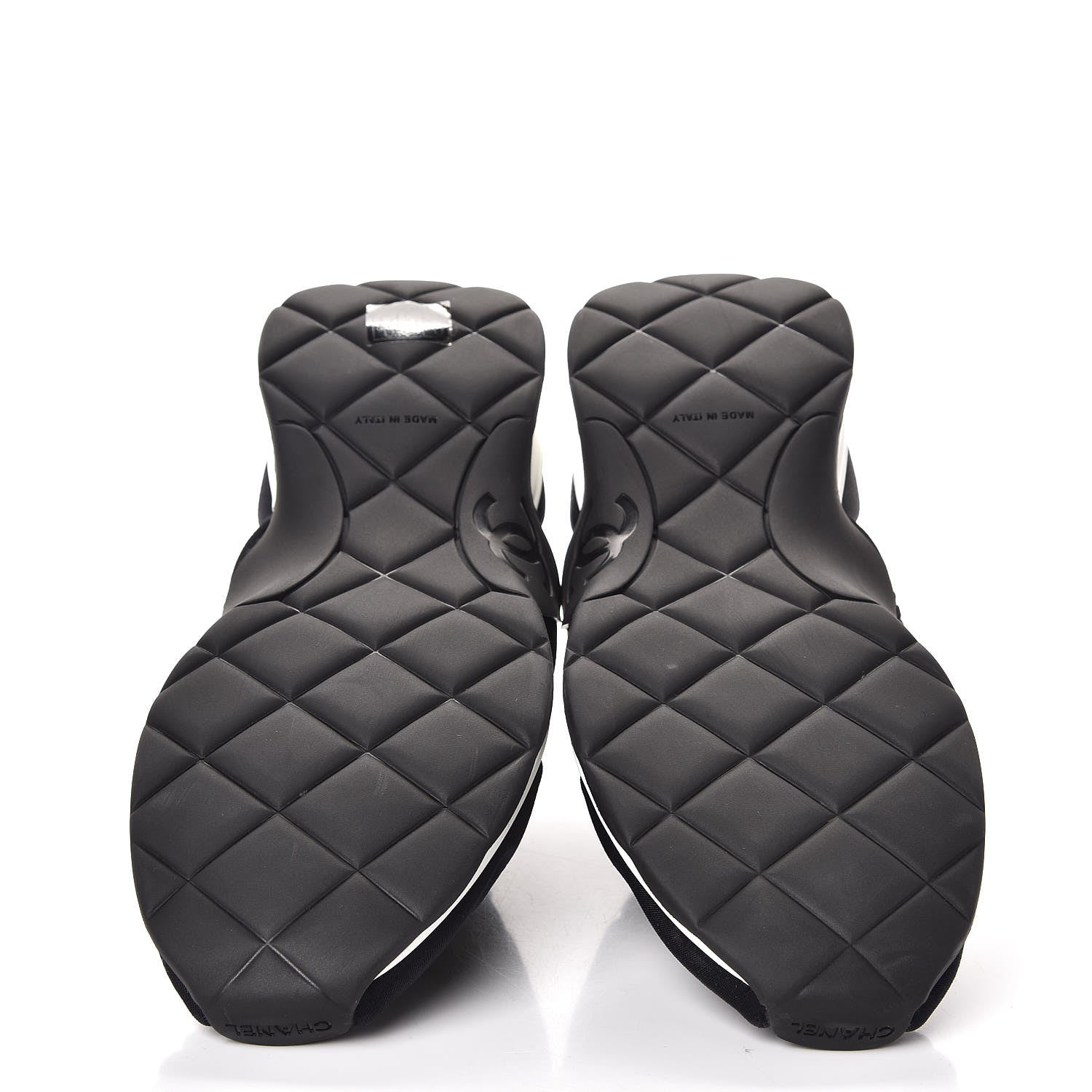 Chanel Stretch Fabric CC Sneakers 40 Black 5 of 8