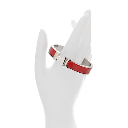 Hermes Enamel Narrow Clic Clac H Bracelet PM Red 2 of 5