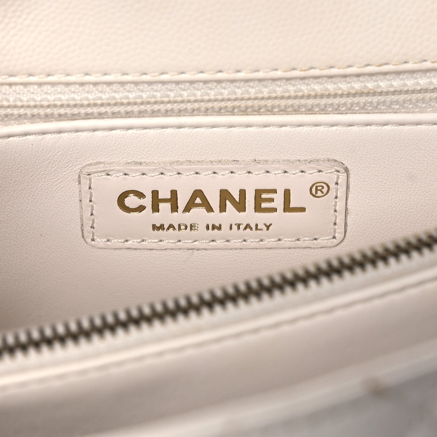 Chanel Caviar Quilted Small Coco Handle Flap White 6 of 10