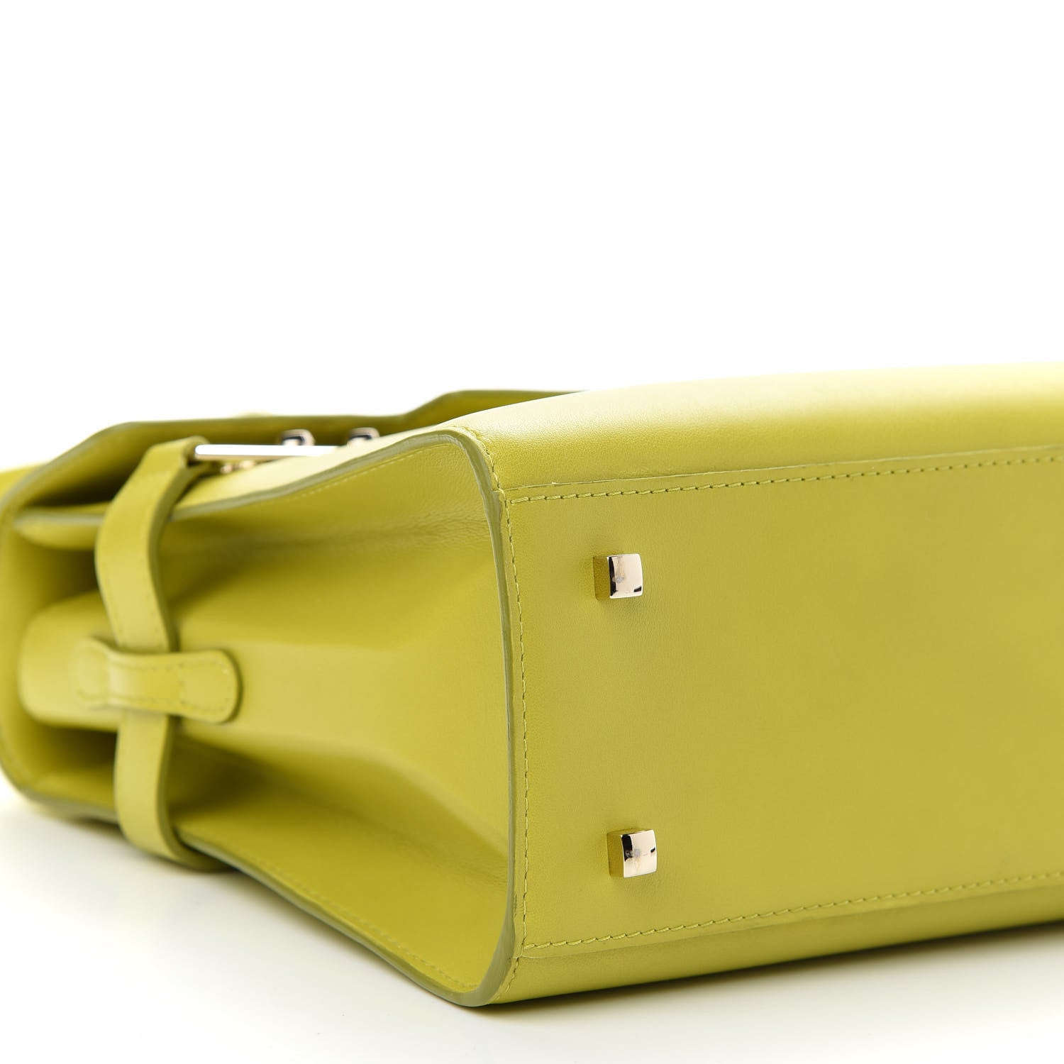 Delvaux Calfskin MM Tempete Satchel Absinthe Lime 7 of 8