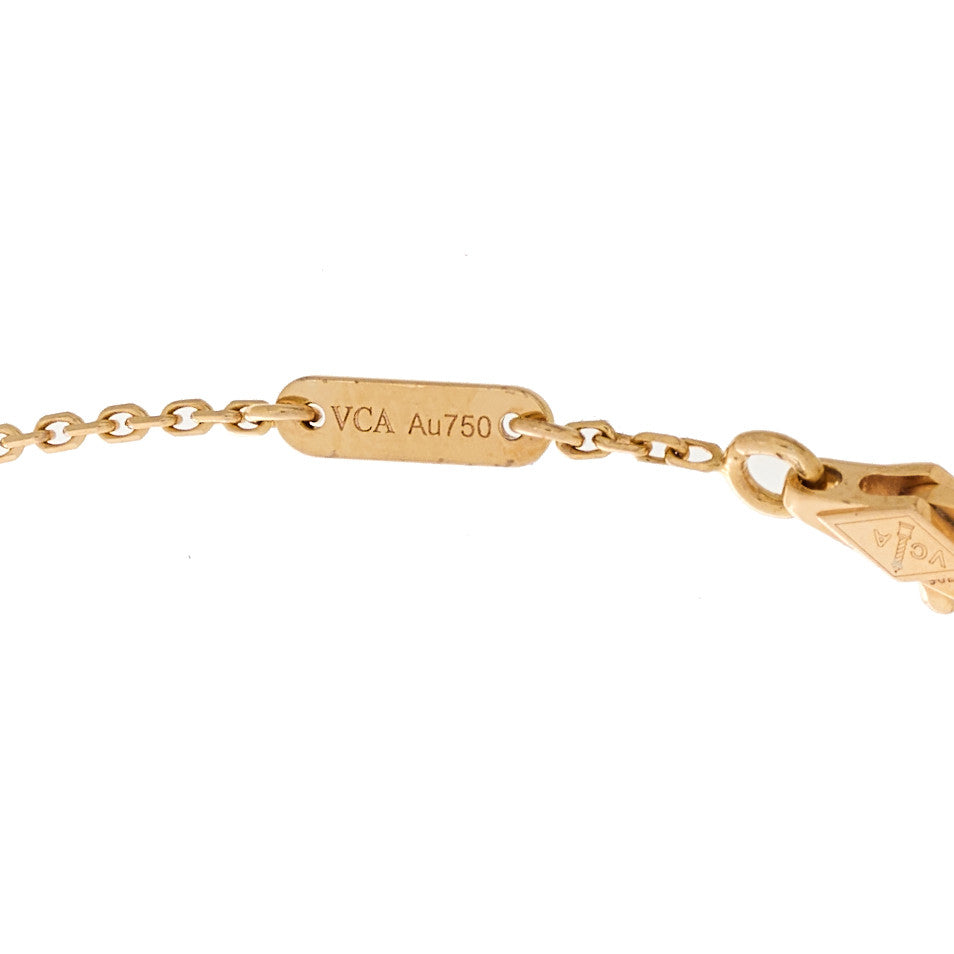18K Rose Gold Carnelian Sweet Alhambra Bracelet