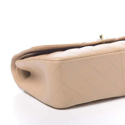 Chanel Caviar Quilted Jumbo Double Flap Beige Clair 20 of 21