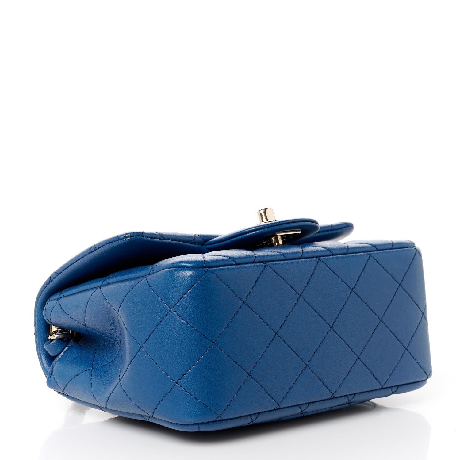 Chanel Lambskin Quilted Mini Square Flap Blue 4 of 11