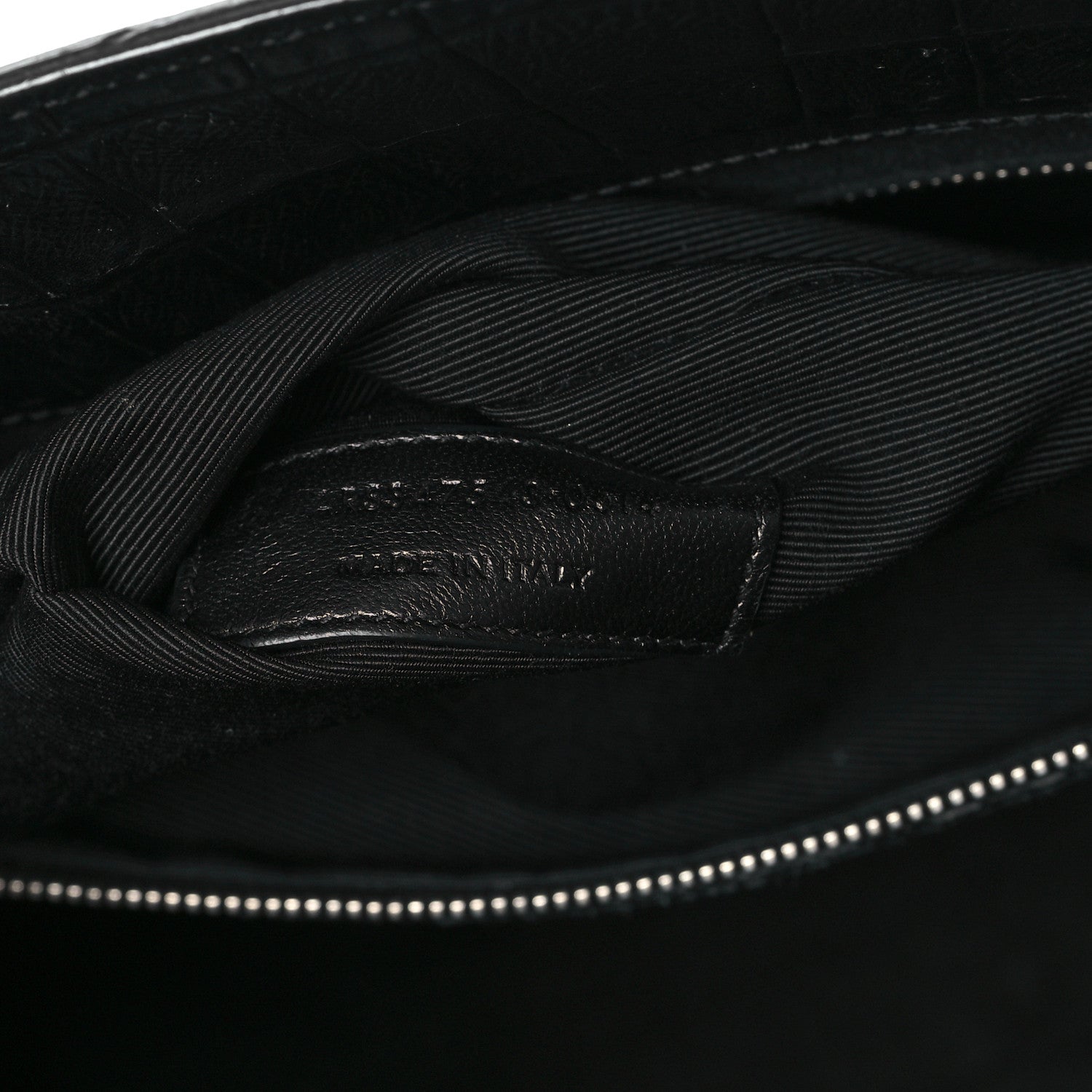 Saint Laurent Calfskin Crocodile Embossed Large Sac De Jour Carryall Black 8 of 13