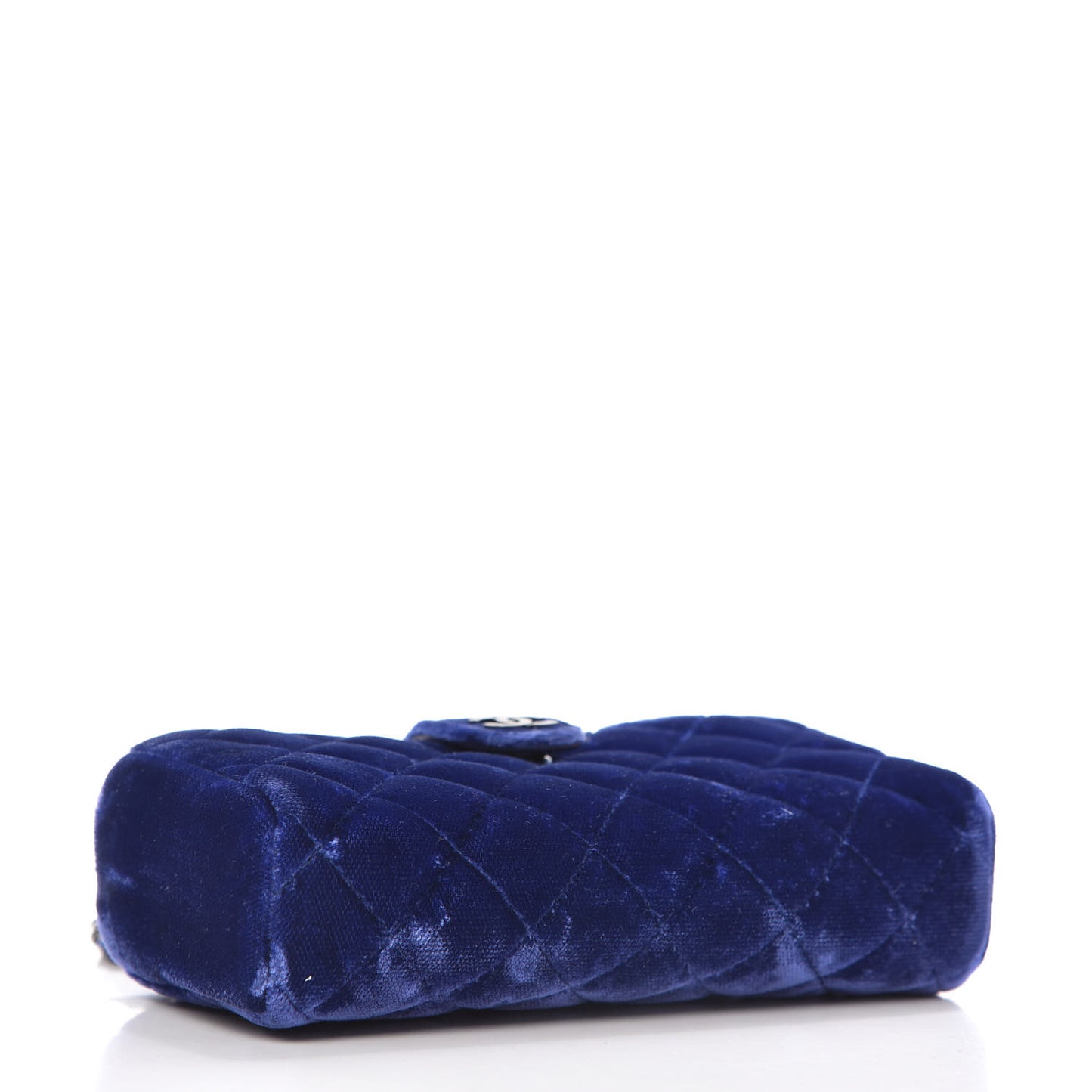 Velvet Quilted Mini Phone Holder Crossbody Bag Blue