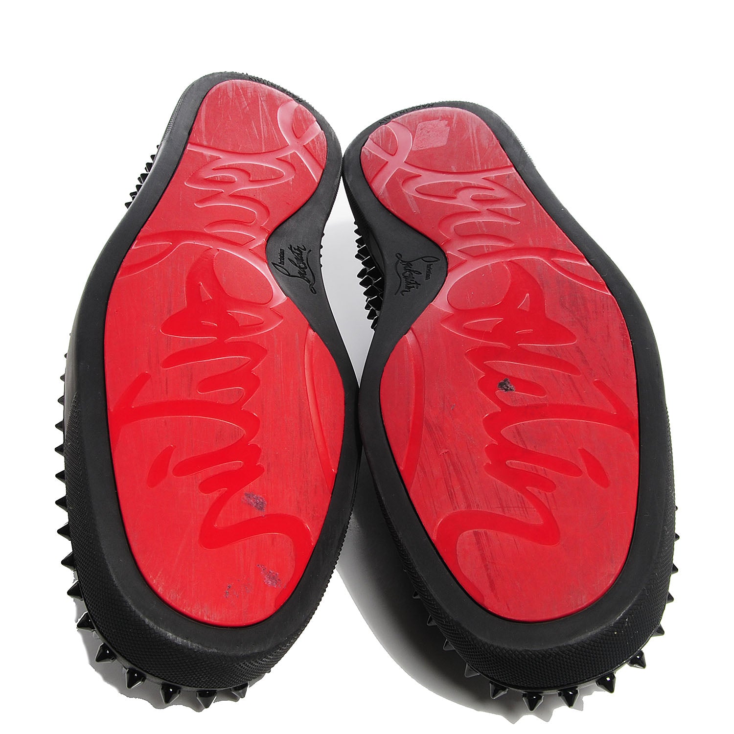 Christian Louboutin Mens Calfskin Spikes Roller Boat Flat 45 Black 5 of 8