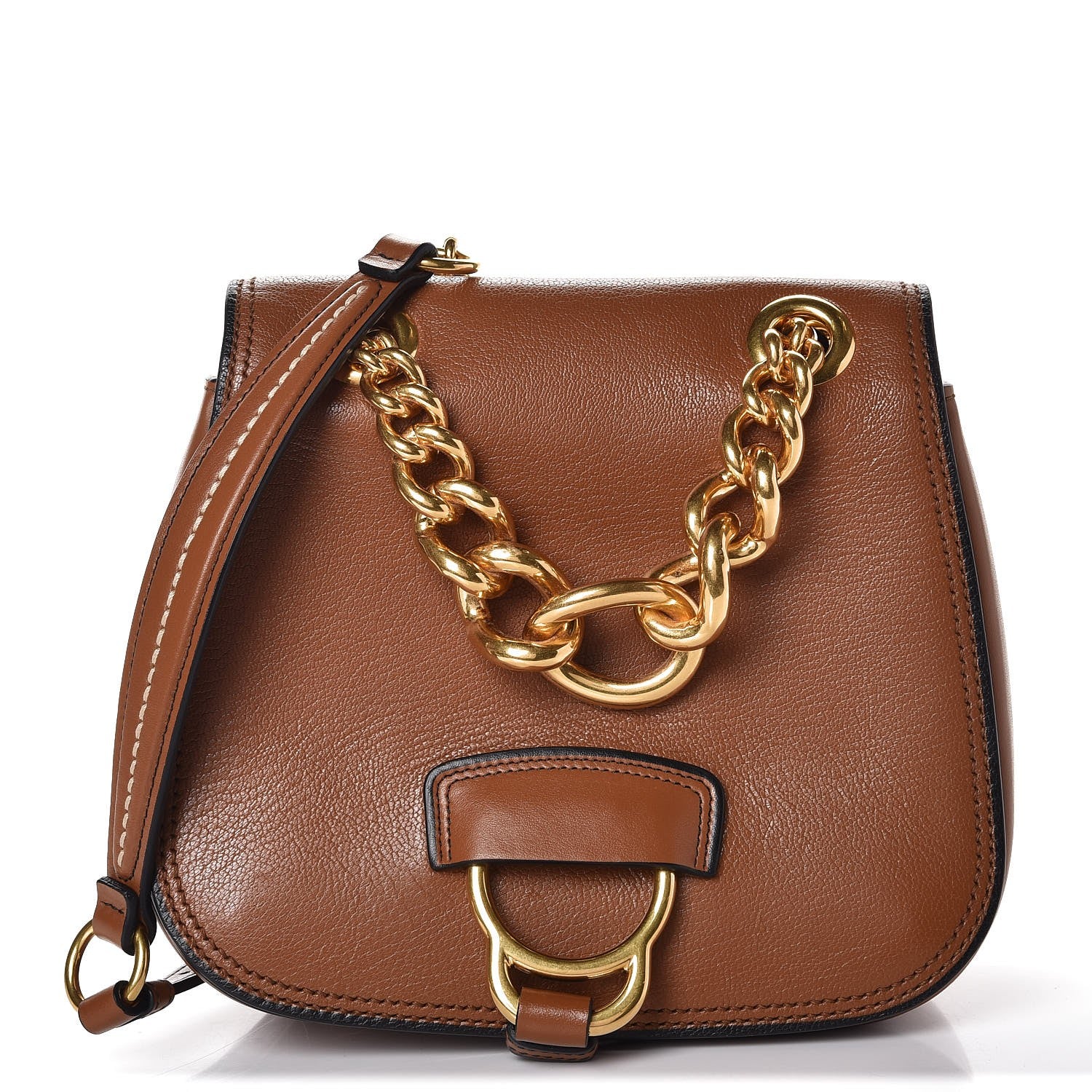 Miu Miu Goatskin Madras Dahlia Brandy 1 of 8