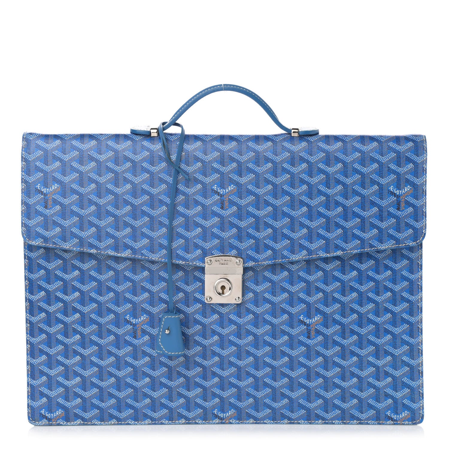 Goyard Goyardine Serviette Chypre Briefcase Sky Blue 1 of 14