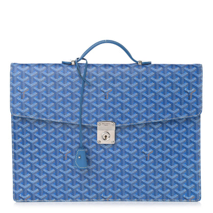 Goyard Goyardine Serviette Chypre Briefcase Sky Blue 1 of 14
