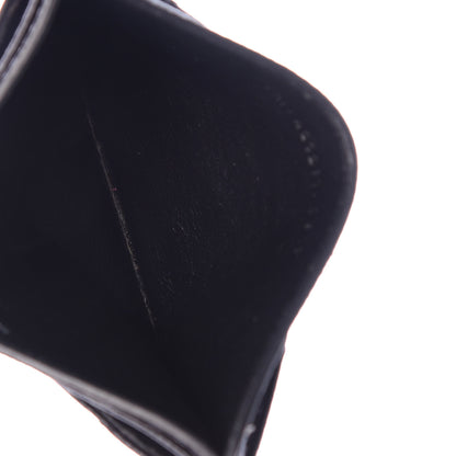 Saint Laurent Grain De Poudre Matelasse Chevron Monogram Credit Card Case Black 5 of 8