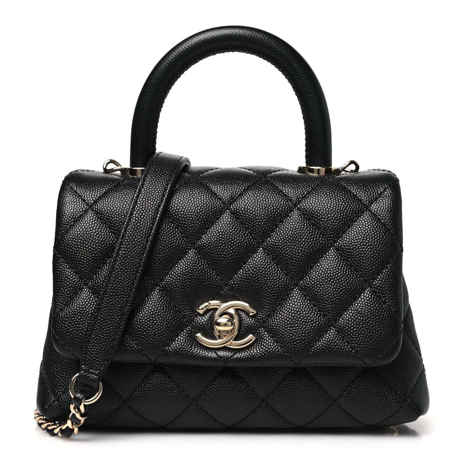 Chanel Caviar Quilted Extra Mini Coco Handle Flap Black 1 of 10