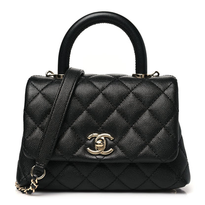 Chanel Caviar Quilted Extra Mini Coco Handle Flap Black 1 of 10
