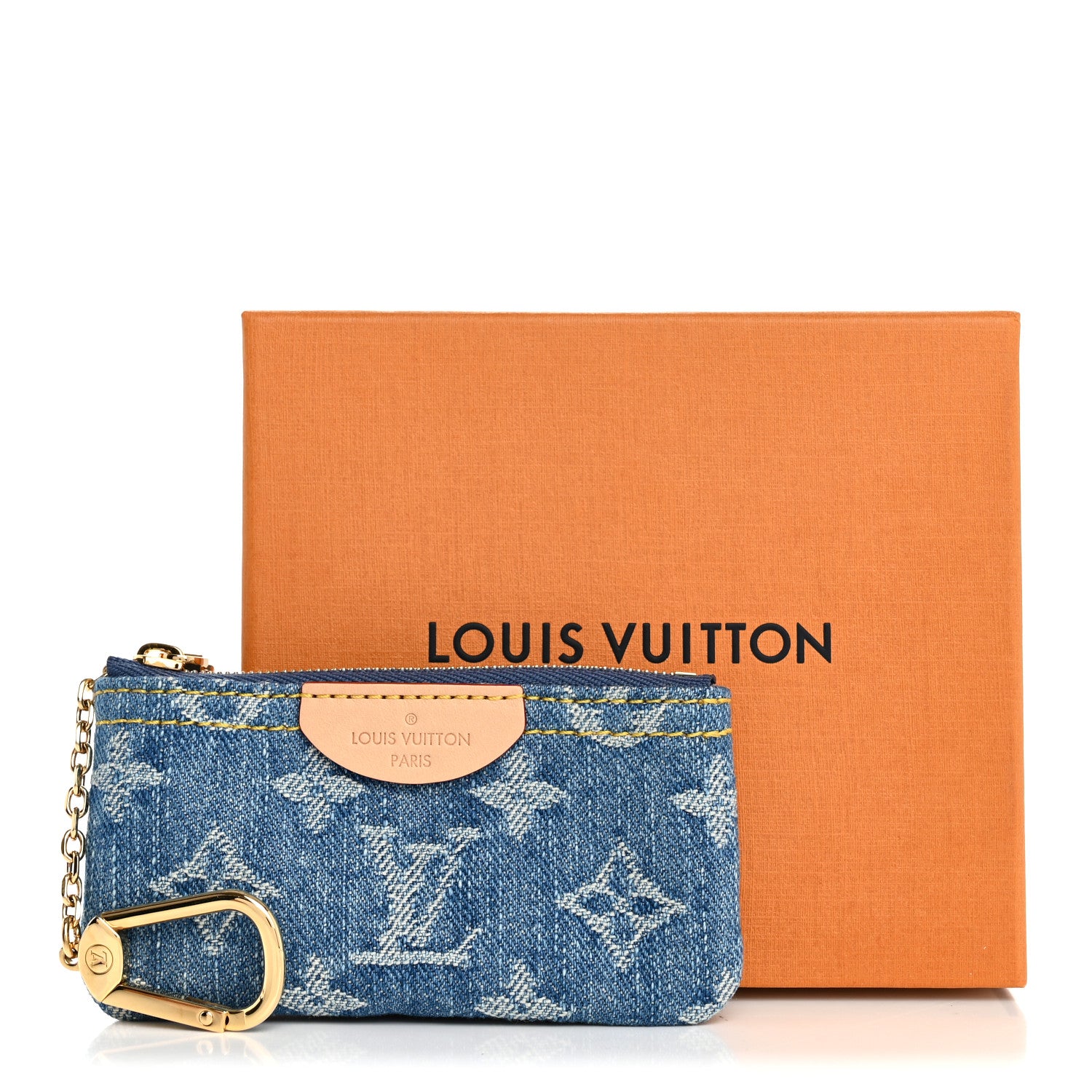 Louis Vuitton Monogram Denim Key Pouch Denim Blue 7 of 7