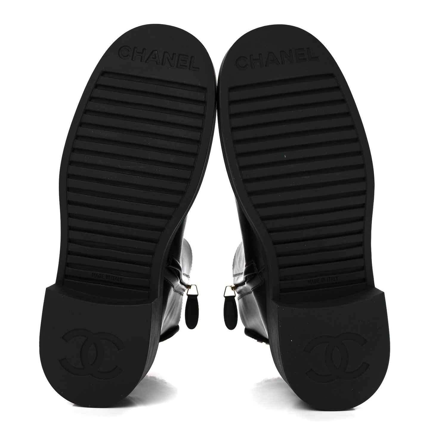 Calfskin Logo Boots 37.5 Black