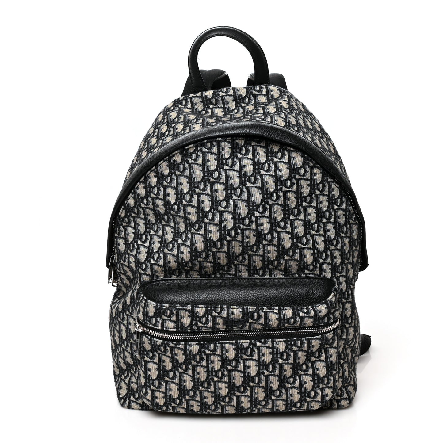 Oblique Calfskin Rider Backpack Beige Black