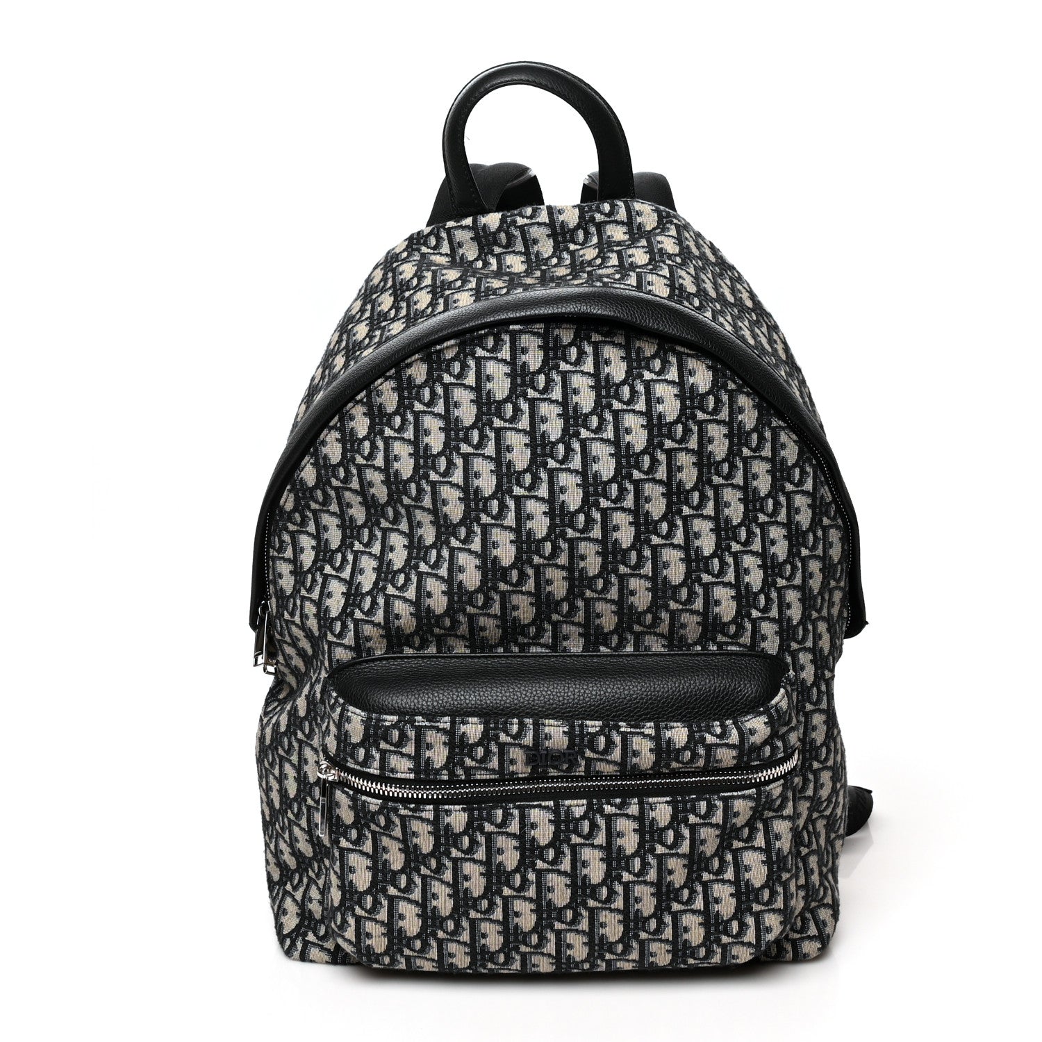 Christian Dior Oblique Calfskin Rider Backpack Beige Black 1 of 12