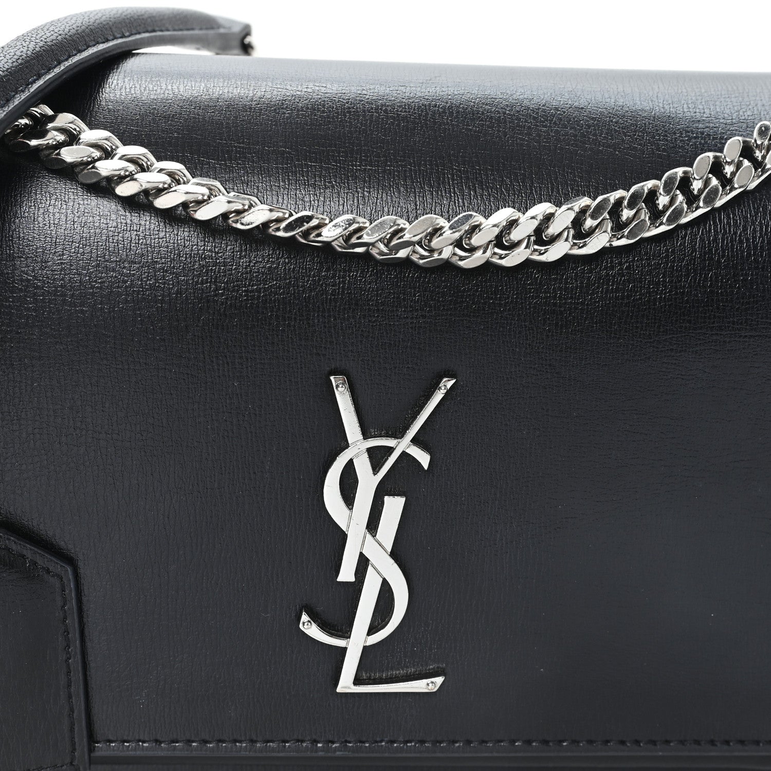Saint Laurent Calfskin Medium Monogram Sunset Black 8 of 13