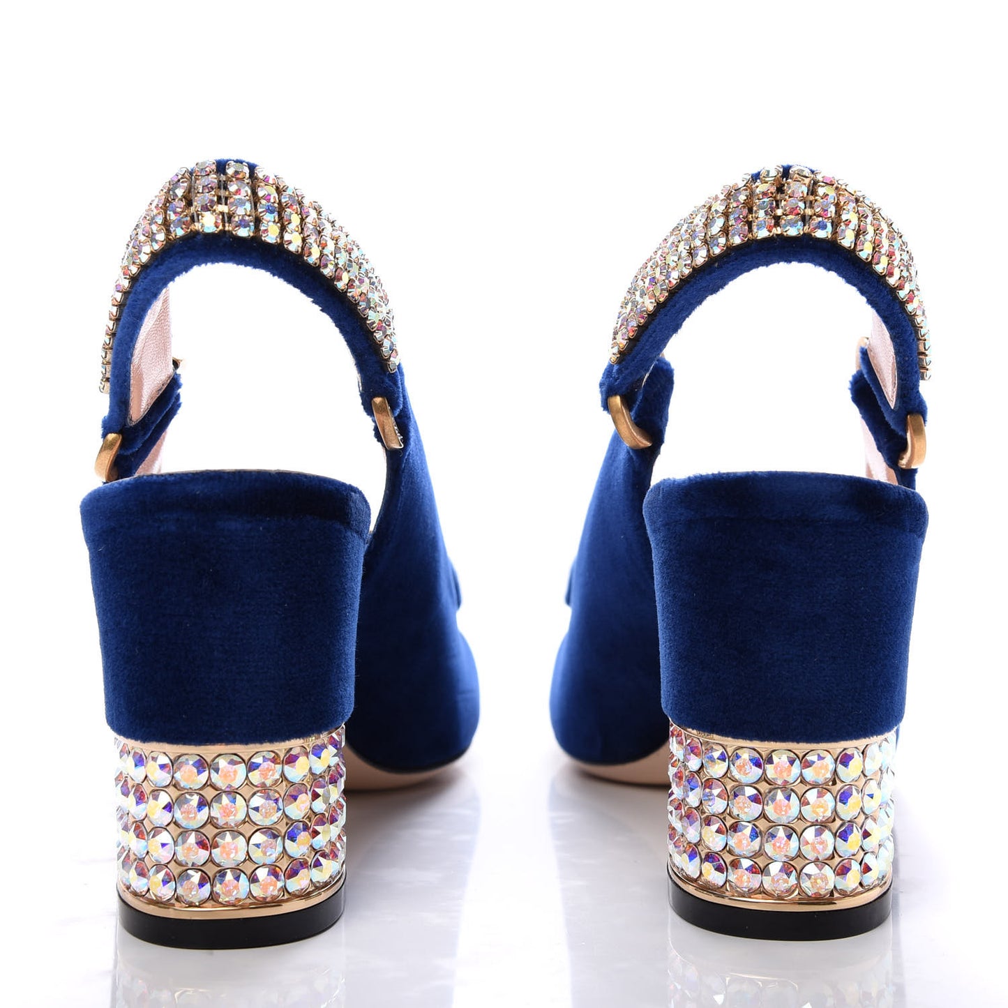 Velvet Crystal Square G Madelyn Slingbacks 37.5 Cobalt Blue