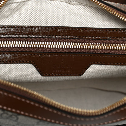 Gucci GG Supreme Monogram Azalea Calfskin Retro Interlocking G Messenger Shoulder Bag Beige Ebony Brown Sugar 6 of 12