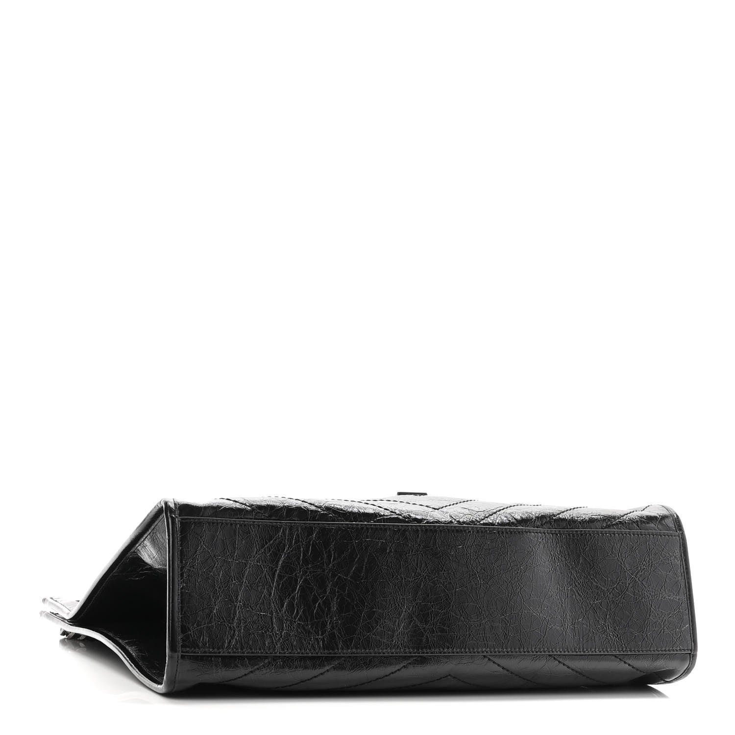 Saint Laurent Crinkled Calfskin Matelasse Monogram Niki Shoulder Bag Black 3 of 9