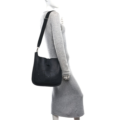 Hermes Taurillon Clemence EVELYNE III GM Black 2 of 10