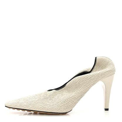Bottega Veneta Crunch Calfskin Sharpei Pumps 39.5 Trench 1 of 7