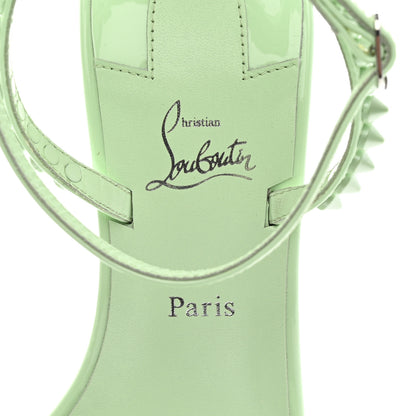 Christian Louboutin Patent Calfskin So Me Spike 85 Wedge Sandals 38 Studio Green 6 of 8