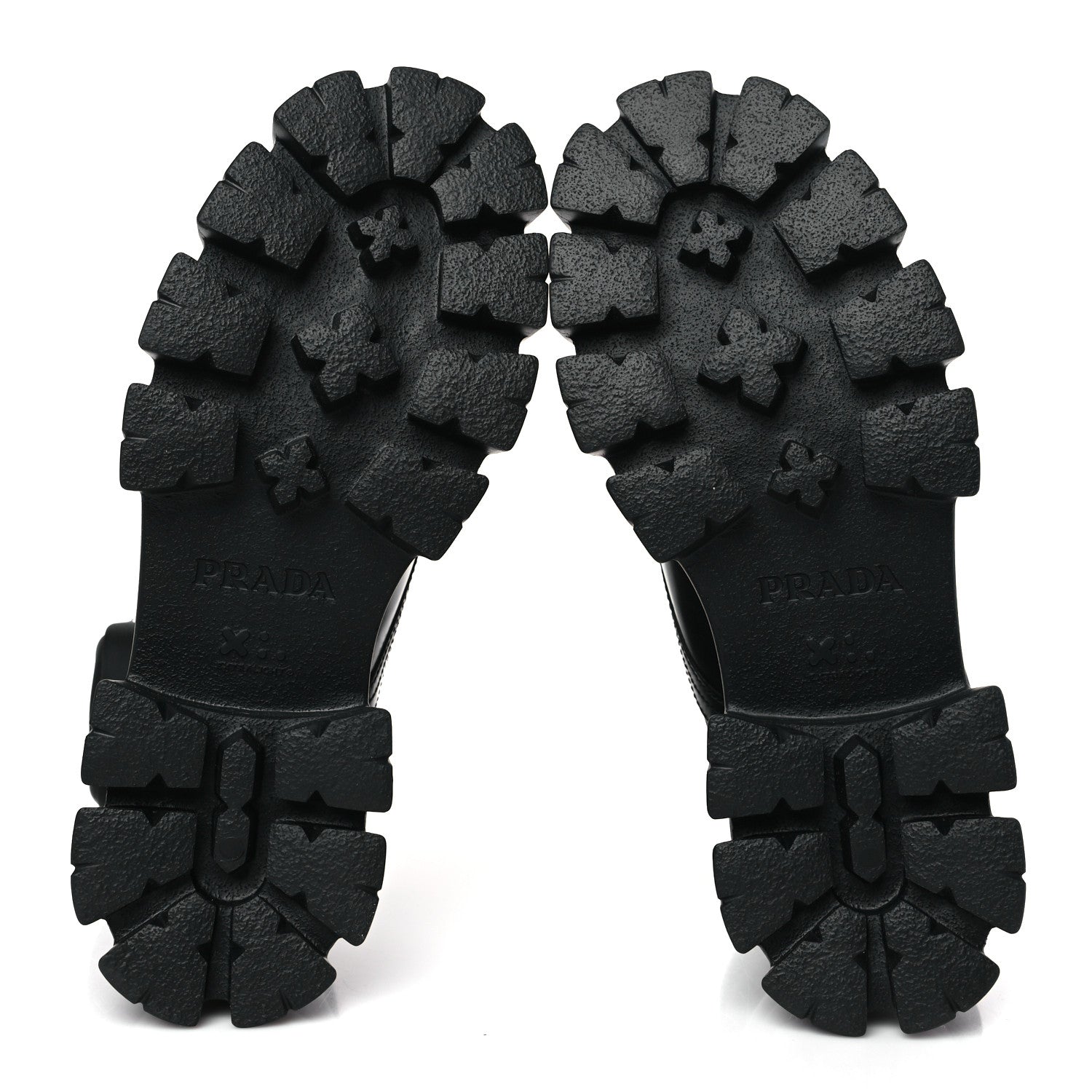 Prada Spazzolato Rois Nylon Metal Triangle Logo Monolith Pouch Pocket 55mm Boots 39 Black 5 of 7