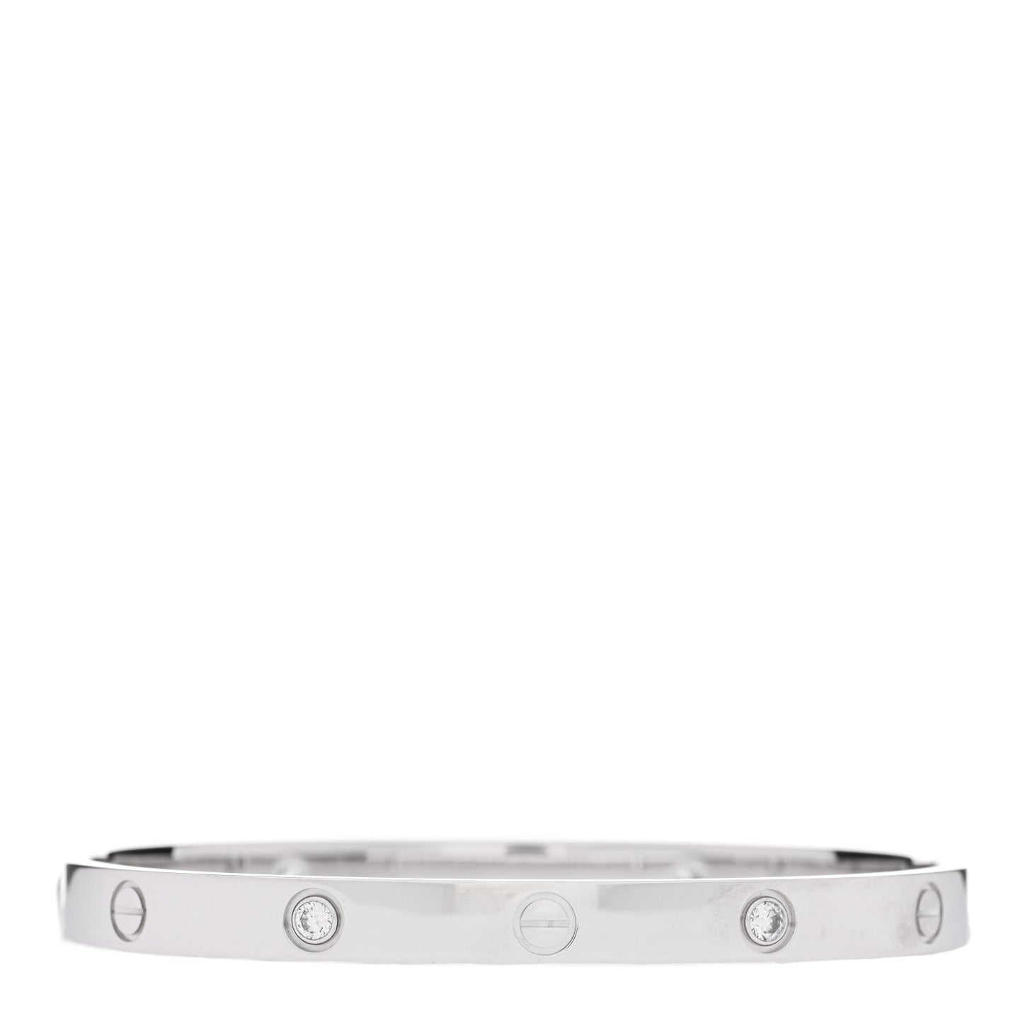 18K White Gold 4 Diamond LOVE Bracelet 19