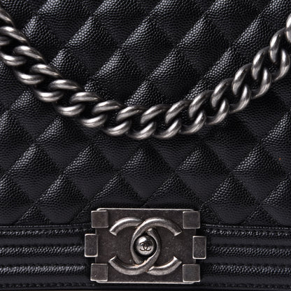 Chanel Caviar Quilted New Medium Boy Flap Black 8 of 12