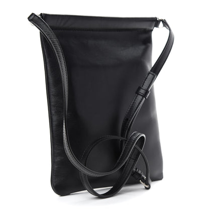 Saint Laurent Antiqued Lambskin Sid Flat Crossbody Black 3 of 10