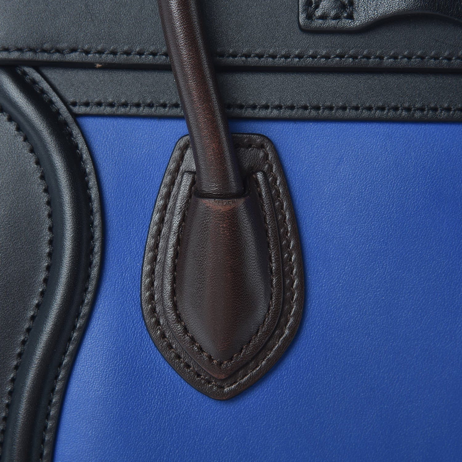 Celine Smooth Calfskin Bullhide Nano Tri-Color Luggage Indigo 11 of 14