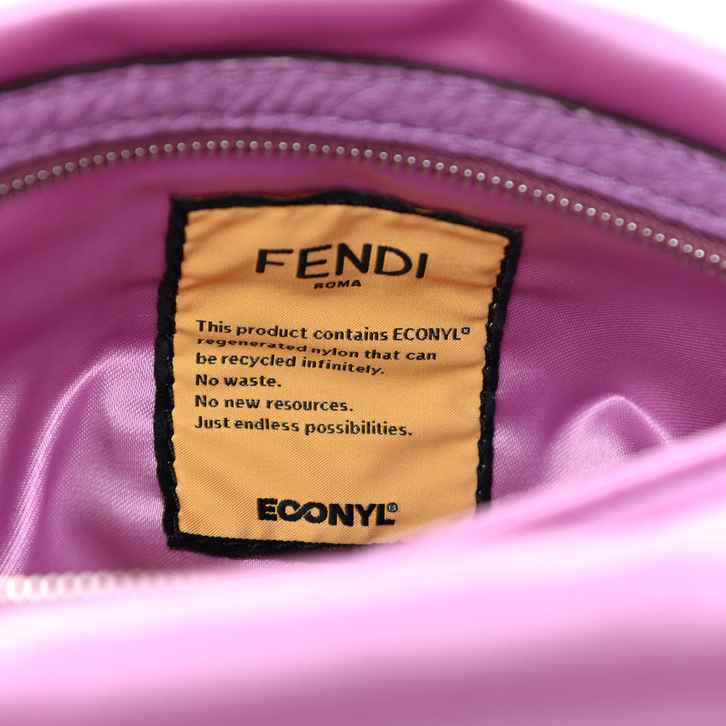 Econyl Cuoio Romano Multipocket Baguette Agapanto