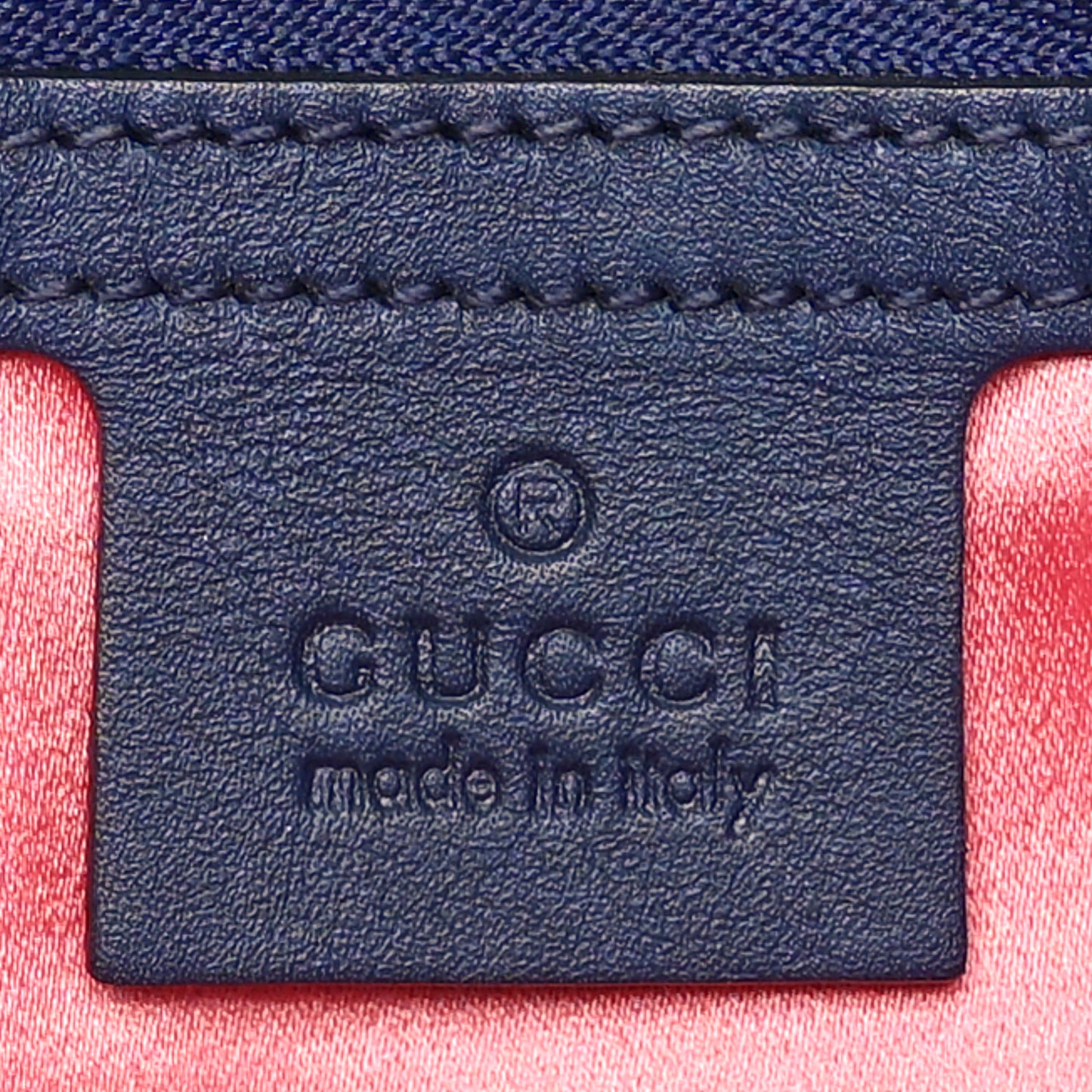 Kura Denim Matelasse Cubic Pearl Studded Medium GG Marmont Shoulder Bag Blue