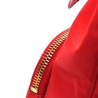 Prada Saffiano Tessuto Nylon Mini Bucket Crossbody Bag Rosso 10 of 11