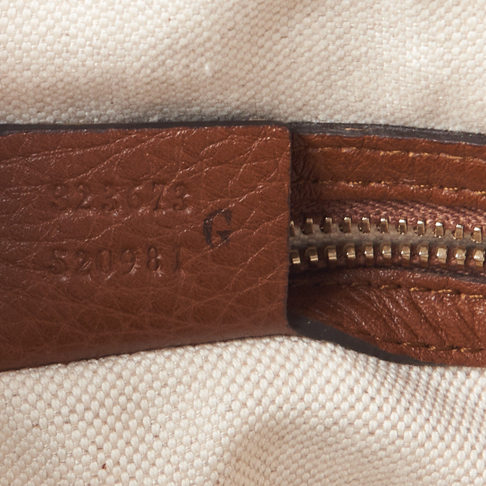 Pebbled Calfskin Medium Bree Shoulder Bag Tabacco